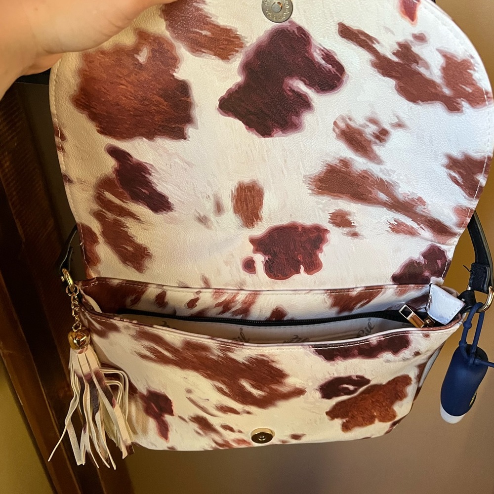 Cow print purse